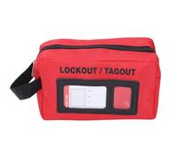 Leopacat Sac D'étiquetage de Verrouillage, Grand Sac de Rangement pour Kit LOTO Industriel avec Fermeture à Glissière, Boucle de Ceinture, Pochette D'étiquette de Verrouillage en