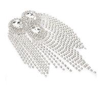 Leopacat Strass Gland Épaulette, De Cristal Chaîne Détachables Épaulettes Rétro Doré Épaule Broche Goutte D'eau Shpaed Perles Frange pour Femmes Uniforme Accessoires