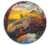 Léopard 1000 Piece Puzzle Rond, pour Enfants Adult Éduchatif DécoRation pour Enfants Cadeau De Qualité Supérieure 1000pcs (67.5x67.5cm)