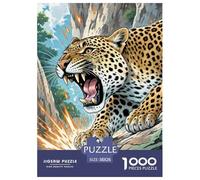 Léopard 1000 Pieces Animaux Puzzle en Papier Détente & Relaxation Jeu Cadeau Unique Adultes Enfants 38x26cm/1000pcs