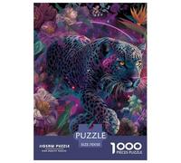 Léopard 1000 Pièces Puzzle Jeu Éducatif Créatif Faune Sauvage Jigsaw Puzzles Belle Décoration Puzzle pour Adultes Et Enfants 70x50cm/1000pcs