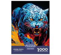 Leopard 1000 Stücke Animation Herausforderndes Puzzle Farbenfrohes Clever Rätsel Für Erwachsene Und Kinder 70x50cm/1000pcs