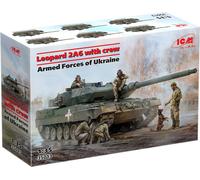Leopard 2a6 Of The Armed Forces Ukraine With Crew 1:3 5 Plastique Model Kit Icm