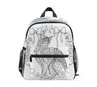 Léopard Abstrait Blanc De Chat Sac à Dos Enfant Sac d'École Maternelle Préscolaire Étudiant Scolaire Cartable pour Les d'Âge de La Âgés de 2 à 7 Ans Garçons Filles