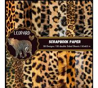 Leopard Animal Skin Scrapbook Paper: Double sided Leopard print craft paper sheets for scrapbooking, card making, decoupage and more DIY.
