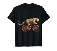 Leopard Art Vélo Motif Animal T-Shirt