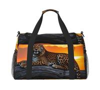 Leopard At Sunset Sac de voyage imperméable compact pour le sport, la gym et le w nd pour homme et femme