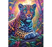 Léopard aux taches lumineuses 1000 Pièces Puzzle Expert Confirmé En Carton Épais Sans Déformation Faune sauvage et animaux de compagnie Très Difficile Motif Complexe Cadeau Fête Des Pères Premium 1000