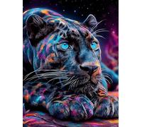 Léopard aux taches lumineuses 300 Pieces Casse-tête Expert Confirmé En Carton Anti-Déchirure Faune sauvage et animaux de compagnie Très Difficile Motif Complexe Décoration Murale Cadeau Anniversaire 3