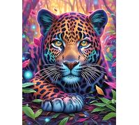 Léopard aux taches lumineuses in A Magical Forest 300 Pièces Puzzle Adulte En Carton Rigide Haute Densité Faune sauvage et animaux de compagnie Difficile Moyenne Anti-Stress Jeu De Société Idée Cadeau