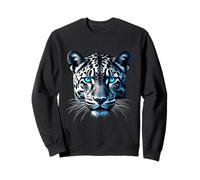 Léopard aux yeux bleus brillants amoureux du léopard Sweatshirt