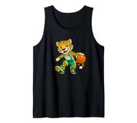 Leopard Basketball Mascot Dribbling Sports Graphic Débardeur