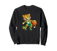 Leopard Basketball Mascot Dribbling Sports Graphic Sweatshirt