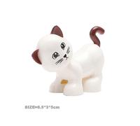 (Leopard)Big Size Building Blocks Cat Dog Pig Rabbit Model Accessories Compatible Bricks Farm Animals Set Assemble Education Toys For Kid