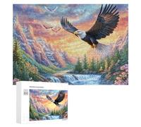 Leopard Cub sur Mossy Rock avec Cascade Puzzle 300 Pièces pour Adultes Jeu De Détente Endurance Mentale Cadeau pour Longues Soirées 300 PCS