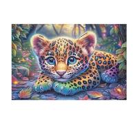 Léopard dans la Jungle 1000 Pièces Puzzle Adulte en Carton Anti-Déchirure Haute Qualité Très Difficile Anti-Stress Décoration Murale Cadeau Noël Qualité Premium 1000 PCS