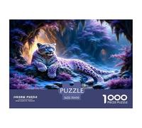 Léopard de Neige 1000 Pieces Jigsaws for Adults Faune Sauvage Educational Games Birthday Gifts for Women and Man Challenge High Difficulty 70x50cm/1000pcs