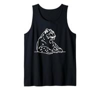 Léopard des Neiges Art Linéaire Félin Sauvage Débardeur