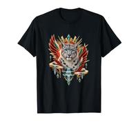 Léopard des neiges avec Arches Rouges et dorées T-Shirt