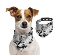 Léopard des neiges,Bandanas pour Chien, écharpe en Coton, Bavoirs réglables pour Animaux de Compagnie,L