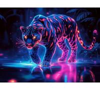 Leopard Diamond Art Kits Adults, round Drill Diamond Painting Animal for Beginners, DIY Crystal Art for Adults, 5D Crystal Creations Kit Gifts, Gem Arts and Crafts for Home30x40cm