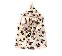 Leopard Dog Hat - Winter Head Wrap Dogs and Cats, Warm Cozys Snood for Small Animals, Comfortable Cold Weather Gear | Cute Holiday Apparel, Christmas Party Outfit for Puppies Rabbits