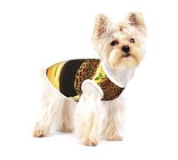 Léopard drôle,T-Shirt sans Manches en Coton pour Animaux de Compagnie, Gilet Respirant, Extensible et Doux,S