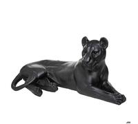 Atmosphera Statuette Léopard Aylan H. 38 cm Résine Extérieur Noir