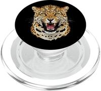 Léopard féroce Kenya Tanzanie Vintage Safari Portrait PopSockets PopGrip pour MagSafe