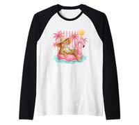 Léopard Flamant Rose Flotteur Piscine Vacances Chill Manche Raglan
