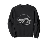 Léopard Gecko Line Art Reptile Wildlife Design Sweatshirt