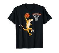 Leopard Gecko Playing Sports Lizard & Reptiles Basketball T-Shirt