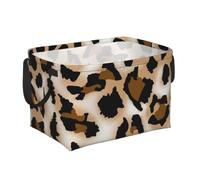 Léopard Guépard Amour de léopard, Paniers de rangement avec poignée, panier à linge décoratif pour la maison