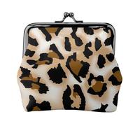 Léopard Guépard Amour de léopard,Porte-Monnaie en Cuir PU, Petit Portefeuille, Pochette à Monnaie avec Fermoir Baiser
