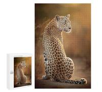 Leopard in Golden Light Puzzle 1000 Pièces Educa Jouet en Bois Cadeau Unique Décoration Intérieure Jeu Éducatif Challenge Toy Adultes Et Enfants À Partir De 14 Ans 1000 PCS