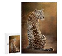 Leopard in Golden Light Puzzle 300 Pièces Educa Jouet en Bois Cadeau Unique Décoration Intérieure Jeu Éducatif Challenge Toy Adultes Et Enfants À Partir De 14 Ans 300 PCS