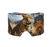 Leopard in Search of Prey Bandeau unisexe pour dormir sur le côté, masque pour les yeux et cache-oreilles (68,1 x 10,9 cm), intérieur et extérieur, voyage, yoga, confort réglable