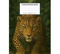 Leopard Jungle Composition Book - College Ruled Notebook: 8.5x11 Wild Animal Composition Book with Jungle Leopard Cover, 100 Lined Pages for School, Writing & Notes