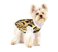 Léopard Lion Peau de Tigre Fourrure Bringée,T-Shirt sans Manches en Coton pour Animaux de Compagnie, Gilet Respirant, Extensible et Doux,L