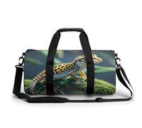 Leopard Little Gecko Sac de sport pour homme et femme résistant à l'eau Sac de voyage léger pour voyage, sport, blanc, 45 cm/22,9 cm/22,9 cm, blanc, 17.7in/9in/9in
