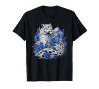 Léopard majestueux des Montagnes avec Fleurs T-Shirt