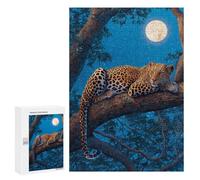 Leopard Moonlit Tree Branch Puzzle 1000 Pièces Educa Jouet en Bois Cadeau Unique Décoration Intérieure Jeu Éducatif Challenge Toy Adultes Et Enfants À Partir De 14 Ans 300 PCS