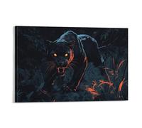 Leopard Murale Feline Animal Decoration Murale Peintures Sur Toile Impression Sur Toile Pour Chambre Et Couloir Premium 16x24inch(40x60cm)