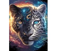 Léopard noir aux couleurs cosmiques 300 Pieces Casse-tête Pour Ado En Carton Haute Qualité Animal sauvage et animal de compagnie Facile Débutant Activité Familiale Soirée Entre Amis Cadeau Fête Des Mè