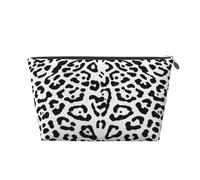 Léopard Noir Blanc, Trousse de Toilette Trousse de Maquillage Sac à cosmétiques Trousse de Toilette de Voyage Portable