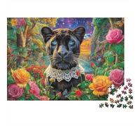Léopard Noir Puzzle 1000 Pièces, Difficile Puzzles pour Adults Enfant, Jeu De Défi Intellectuel 38x26cm/1000pcs