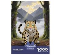 Léopard Nuageux 1000 Piece Puzzle Games for Adults Educational Games Jigsaw Puzzle Animaux Home Decoration for Boys and Girls 38x26cm/1000pcs