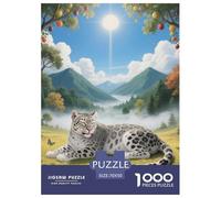 Léopard Nuageux 1000 Piece Puzzle Games for Adults Perfect for Relaxation Jigsaw Puzzle Animaux Home Decoration for Boys and Girls 70x50cm/1000pcs