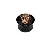 Léopard Panthère Fauve Doux Grand Chat Panthère Léopards PopSockets PopGrip Adhésif