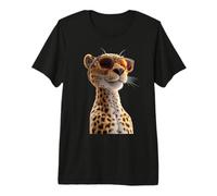 Léopard Panthère Fauve Doux Grand Chat Panthère Léopards T-Shirt Haut de Gamme